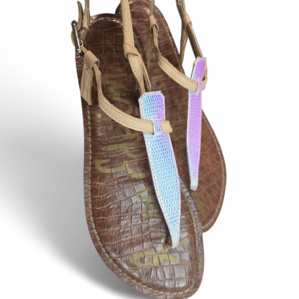 Sam Edelman Women's Gigi T-Strap Flat Sandals - Picture 4 of 5